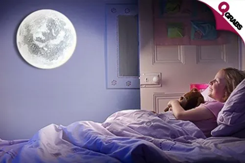 From QR99 Be Lulled to Sleep with a Realistic Moon Night Light! (Up to QR398 Value)
